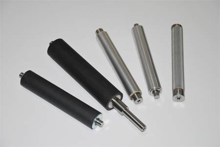 P800 paper rollers for paper feed machinery, manufactured by Precision Products