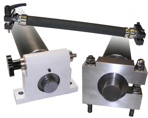 rollers and bowed rollers for paper handling equipment and paper feed lines